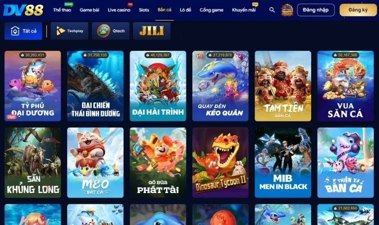 Đa dạng các thể loại game bắn cá để trải nghiệm tại DV88