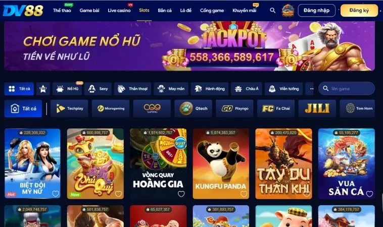 Tham gia sảnh nổ hũ DV88 nhận thưởng Jackpot cực khủng