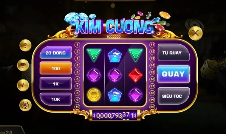 Trò Chơi Nổ Hũ Kim Cương Tại DV88 Gây Sốt Cộng Đồng Game Thủ 2 Giao diện chơi Nổ Hũ Kim Cương tại DV88